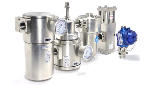 compressed air preparation products with directional control valves