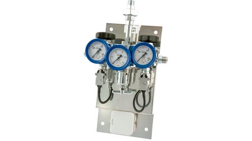220bar gas pressure regulator manifold dual input with electrical feedback