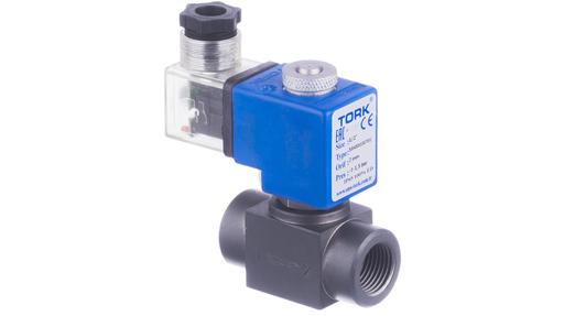 Dry armature solenoid valves for aggressive chemicals