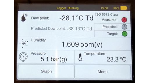 Dew point measurement with S520 dew point meter