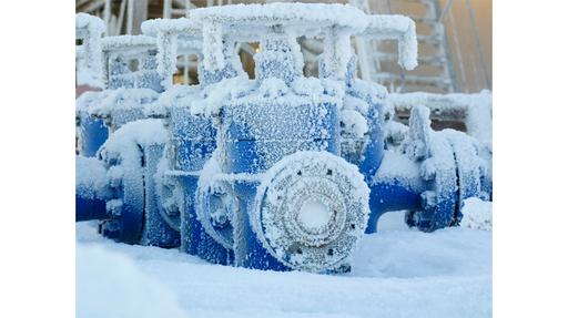 Valves in snow