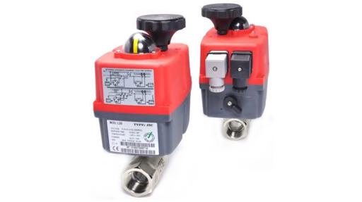 brass ball valves with J&J electric actuators