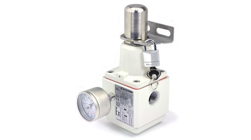 Aluminium pressure regulator suitable for low temperatures down to -55degC