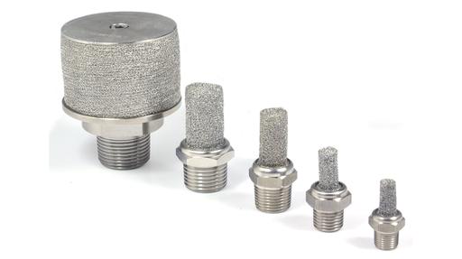 high flow stainless steel pneumatic silencers 1/8" to 1" NPT