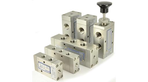 manual and pilot operated pneumatic spool valves