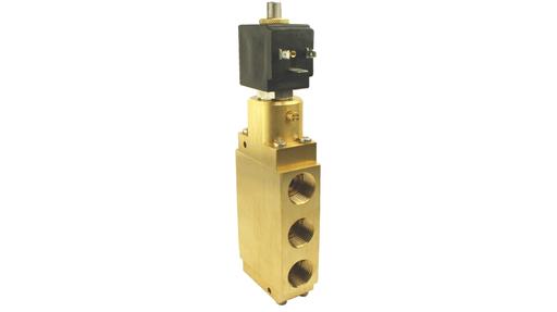 D12 series 3/8"-1/2" 5/2 monostable single solenoid valve