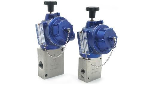 F Series Manual reset 3 way solenoid valves IP65 and ATEX