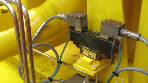 Parker dual solenoid operated ATEX spool valve installed on site
