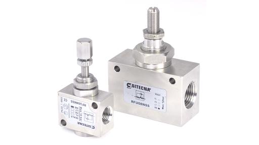 1/4" & 1/2" unidirectional flow regulators